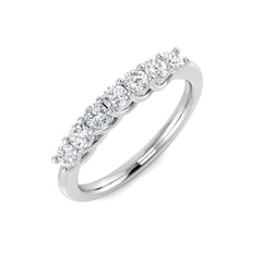 0.60Carat D-E/VS Lab Grown Diamond 6-10 Stone Wedding Ring 950 Platinum Ready To Ship