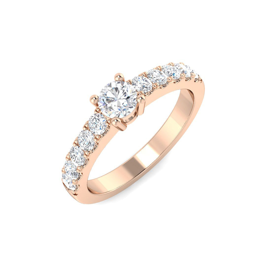 Diamond kwabkea Engagement Ring | 0.5ct | Hallmarked Gold & Platinum