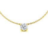 UK Made Round Diamond Pendant for Women – Certified D-E/VS Lab Grown Stone