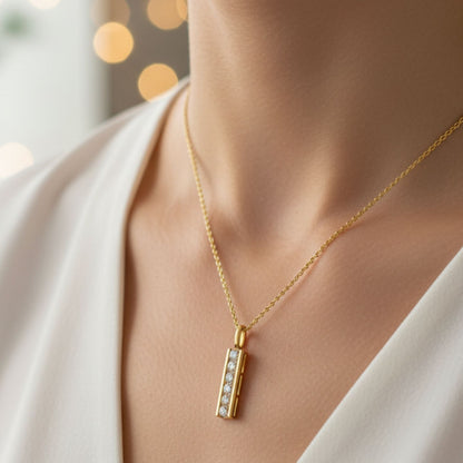 Finediam Round Diamond Drop Pendant – Channel Set in UK Hallmarked Gold & Platinum