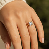 IGI Lab-Grown Cushion Diamond 4 Prong Set Solitaire Engagement Ring, D Color VVS Clarity