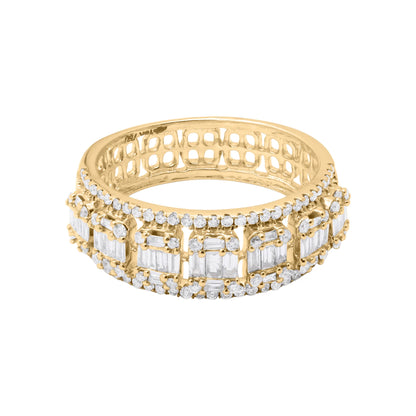 0.85 Carat F/SI Half Eternity Ring