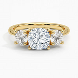 Bague de fiançailles sertie de trois diamants de laboratoire de 1,70 carat