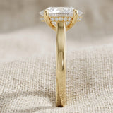 Amora Oval 3.00ct Hidden Halo Lab Diamond Engagement Ring G/VS1 in 18K Gold