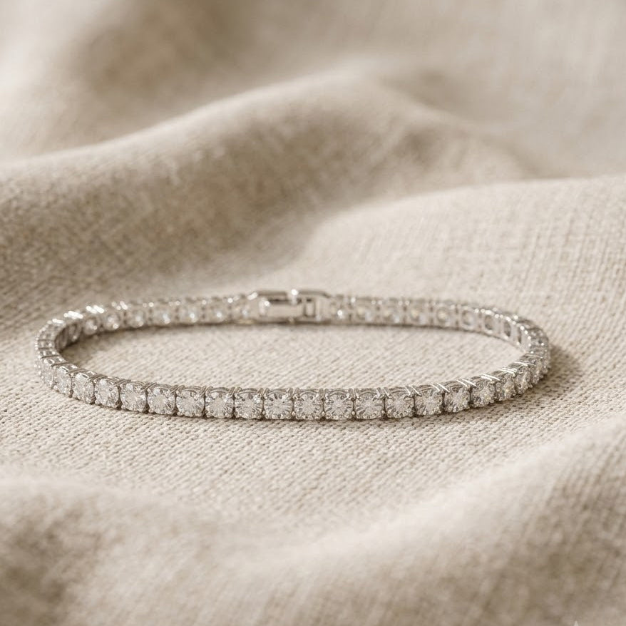 Diamond Tennis Bracelet 1.00ct in 925 Sterling Silver | FineDiam