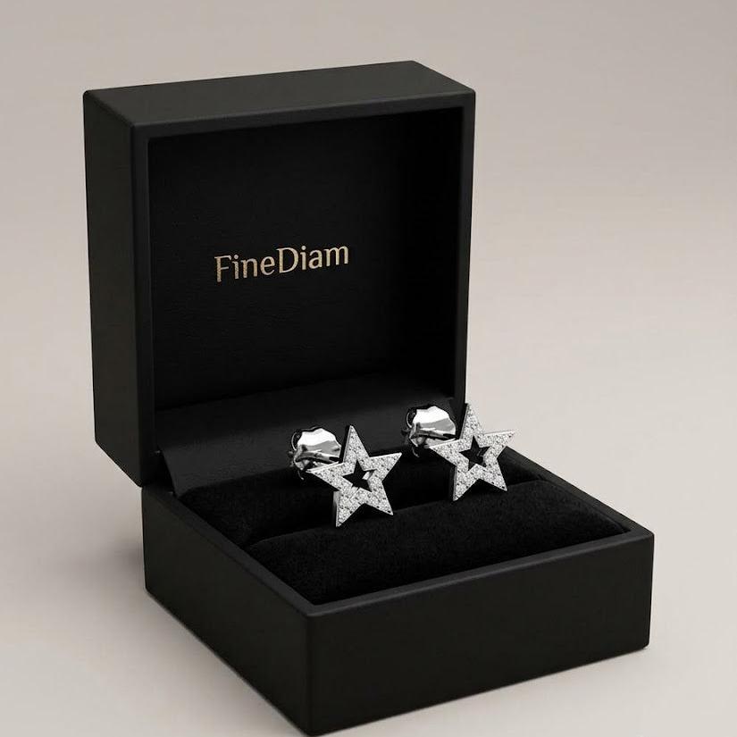 0.12ct Natural Diamond Round Cut Stud Earrings in 9K White or Yellow Gold