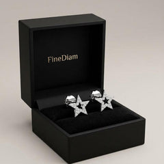 0.12ct Natural Diamond Round Cut Stud Earrings in 9K White or Yellow Gold