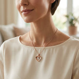 Heart Round Diamond Pendant | Minimalist Heart Diamond Pendant Without Chain