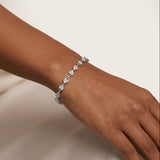 0.25ct Diamond Heart Bracelet Set In Silver