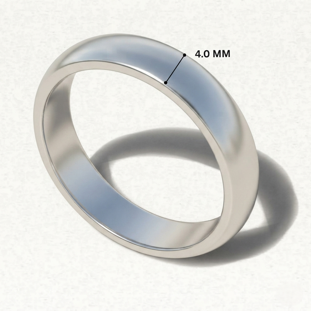 D Shape Plain Wedding Band for Women Bridal Shower Gift UK Gold