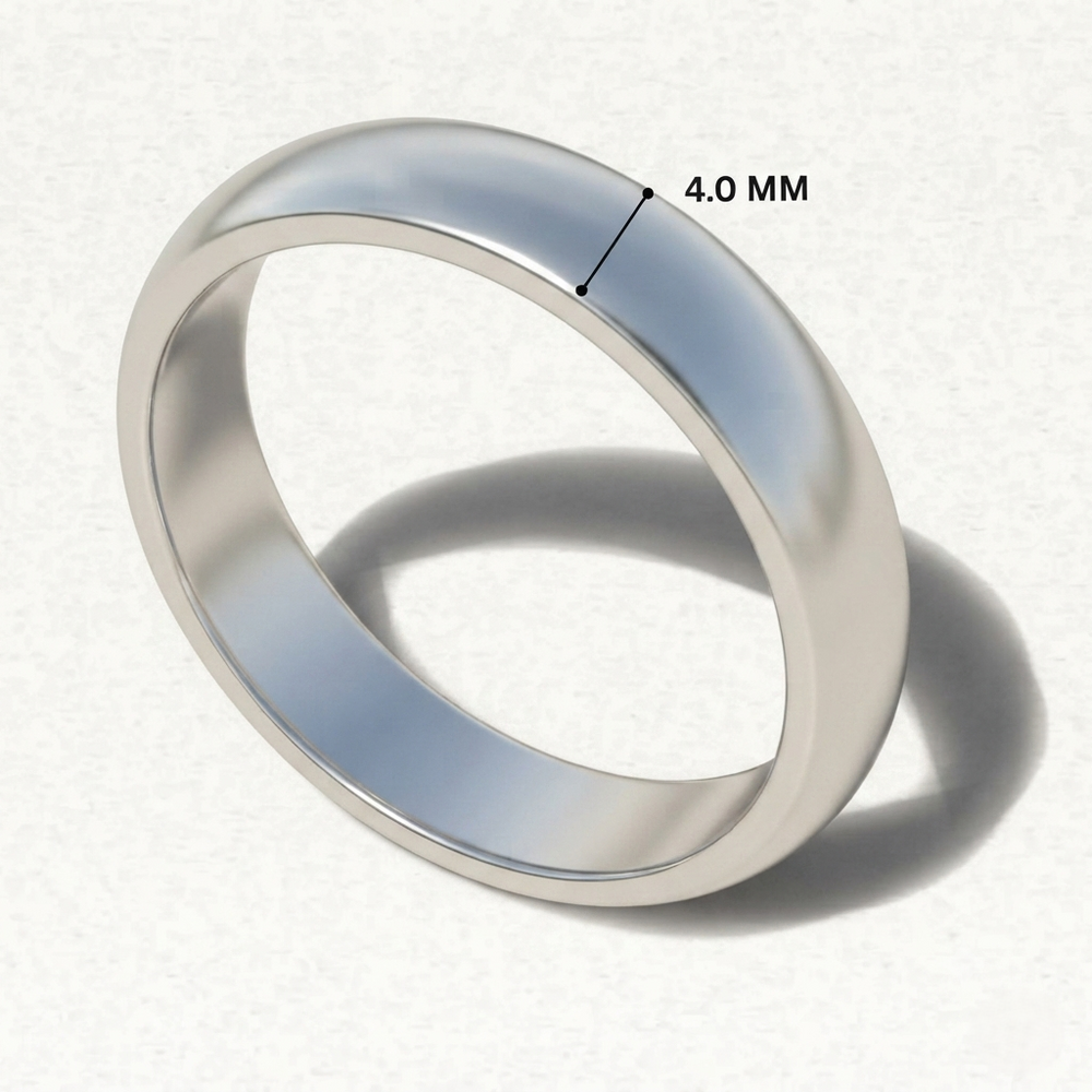 D Shape Plain Wedding Band for Women Bridal Shower Gift UK Gold