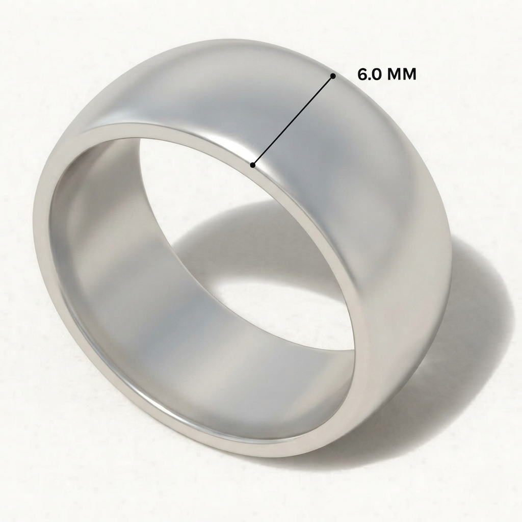 D Shape Plain Wedding Band for Women Handmade UK Anniversary Ring