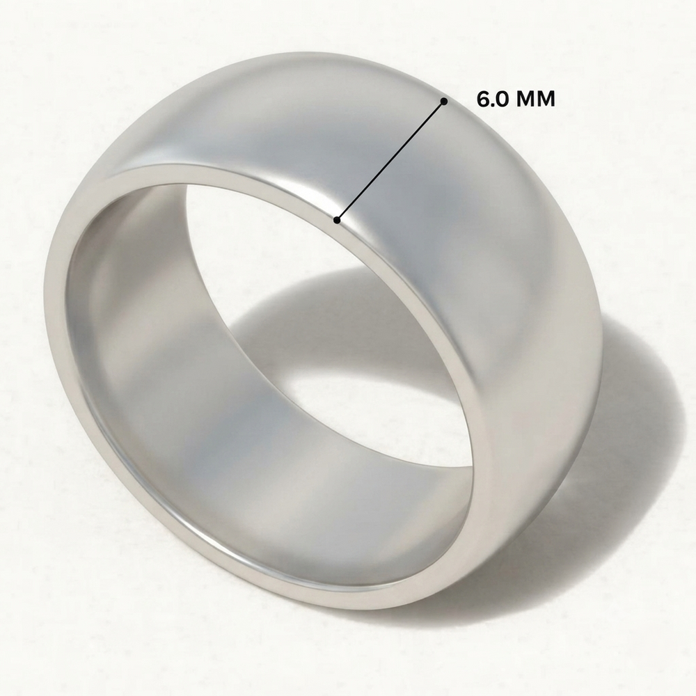 D Shape Plain Wedding Band for Women Handmade UK Anniversary Ring