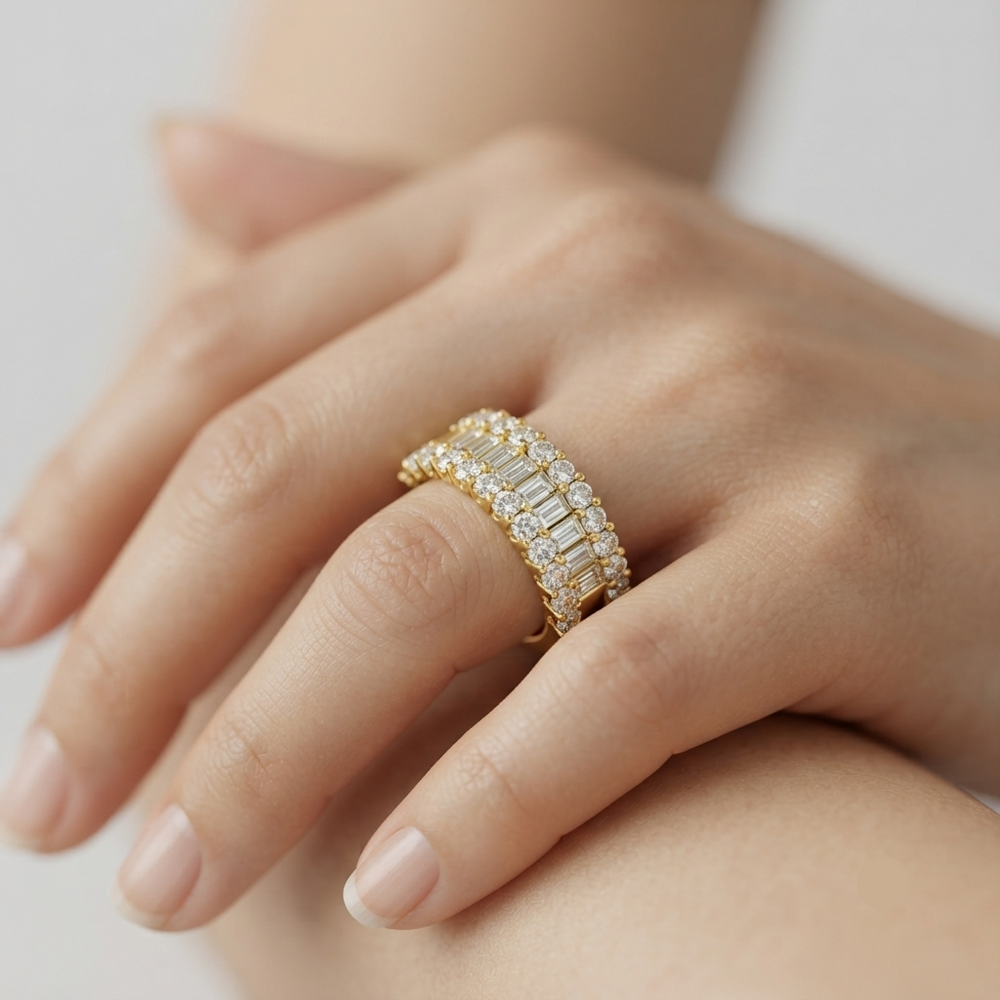 half eternity lab grown diamond wedding ring
