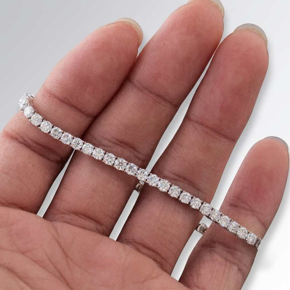 18K Rose Gold Lab Grown Diamond Tennis Bracelet, 7 inch, FineDiam luxury collection, 2.50Ct to 8.00Ct D/VVS.