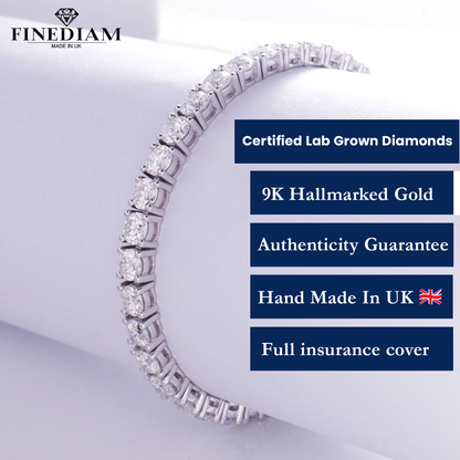 5.00Ct Lab Grown Diamond Tennis Bracelet White Gold
