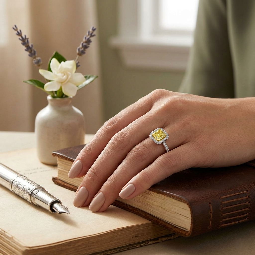 Diamond Asscher Engagement Ring | 2ct | Hallmarked Gold & Platinum