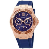 GUESS Women's Iconic Watch U1053L1 – Blue Silicone Strap, Japanese Quartz