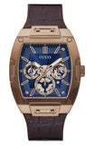 Guess Men’s Multi-Function Watch – Blue Dial, Rose Gold-Tone Case