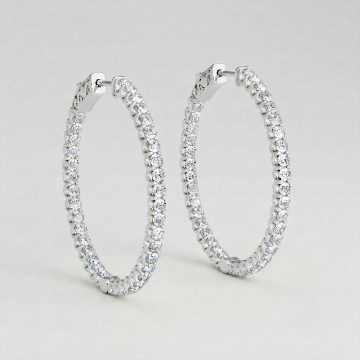 Hoop Earrings 0.50ct Lab Grown Diamond Anniversary Gift for Her