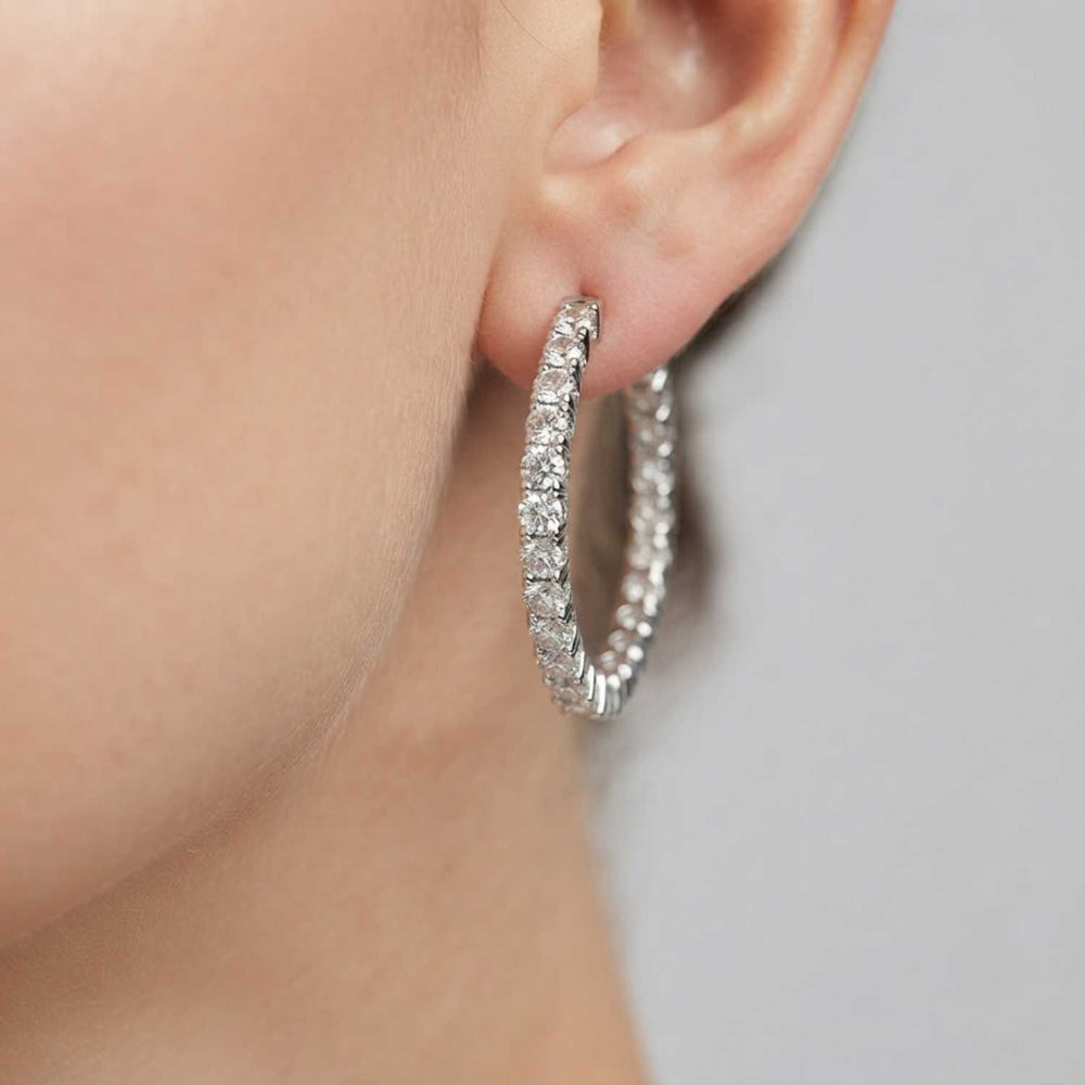 Hoop Earrings 0.50ct Lab Grown Diamond Birthday Gift Gold