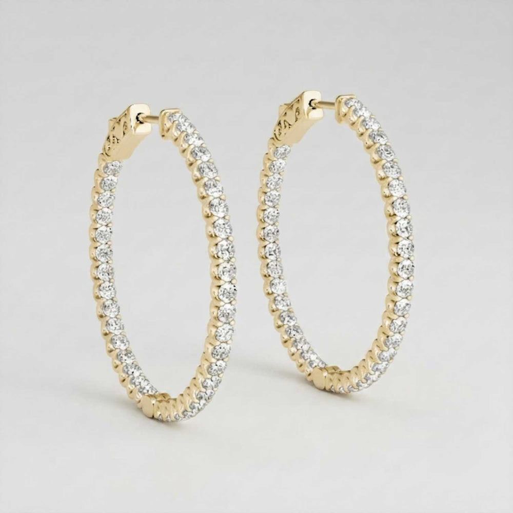Hoop Earrings 0.50ct Lab Grown Diamond Christmas Gift Platinum
