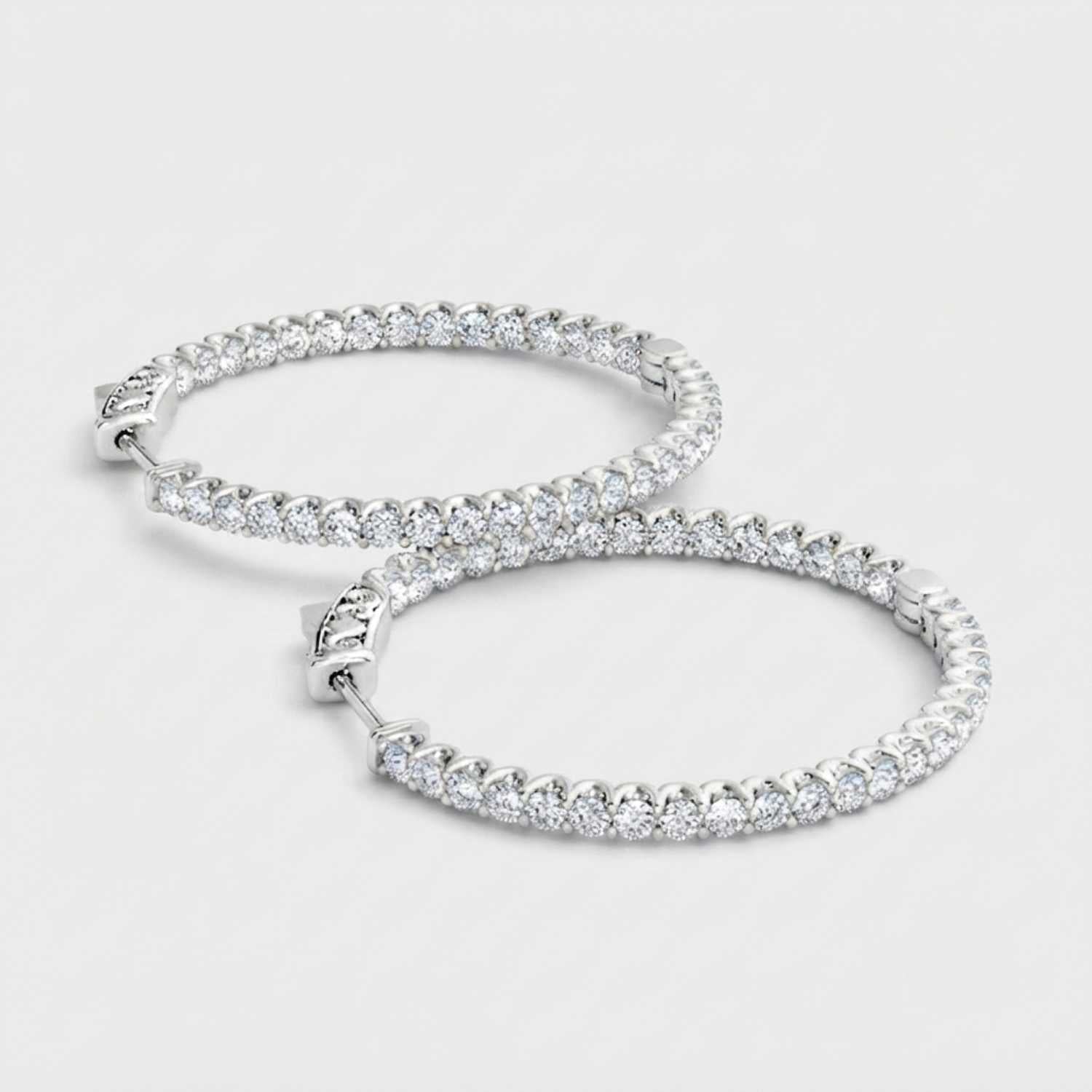 Hoop Earrings 0.50ct Lab Grown Diamond Gift for Girlfriend