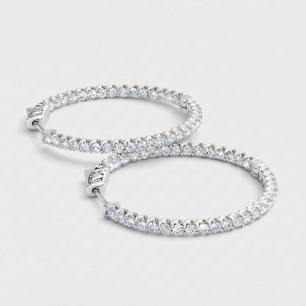 Hoop Earrings 0.50ct Lab Grown Diamond Gift for Girlfriend