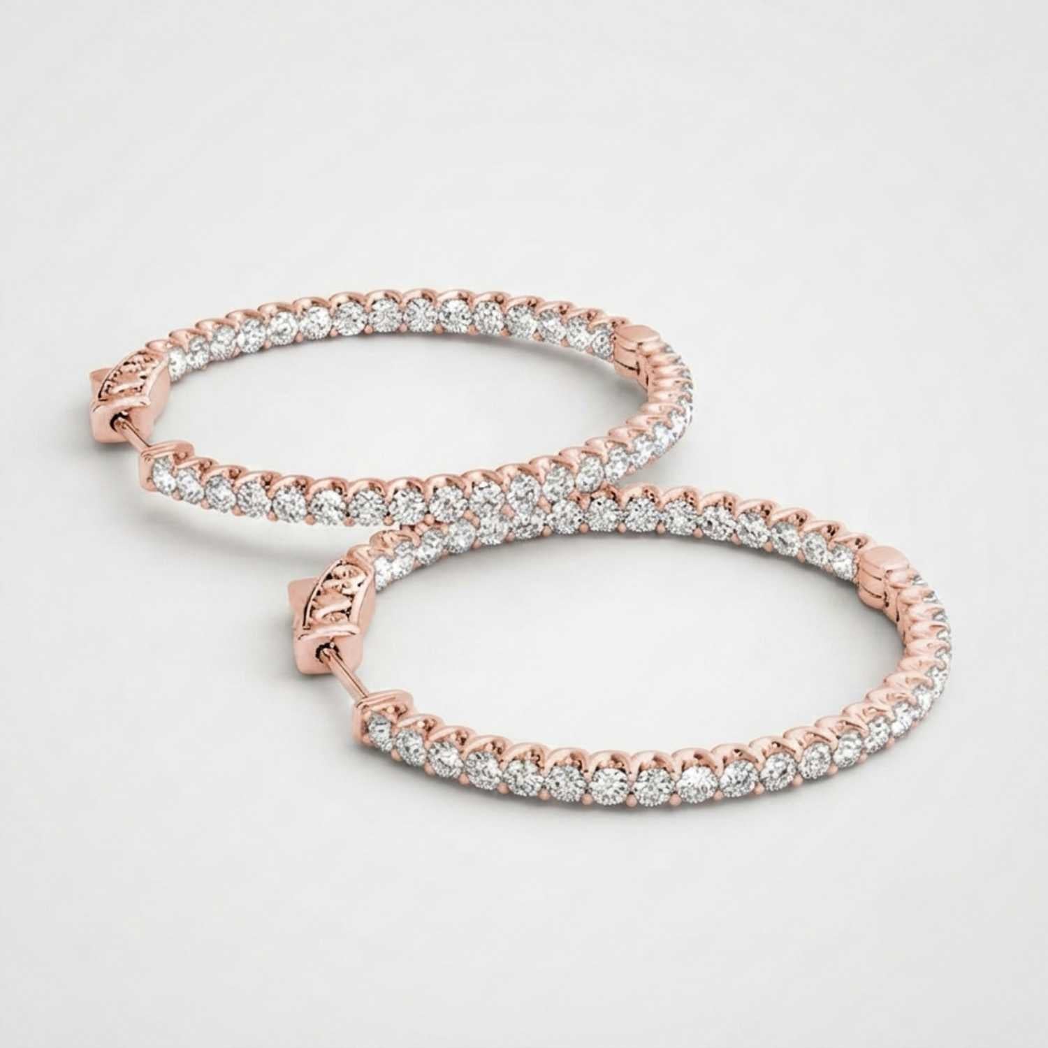 Hoop Earrings 0.50ct Lab Grown Diamond Graduation Gift Gold