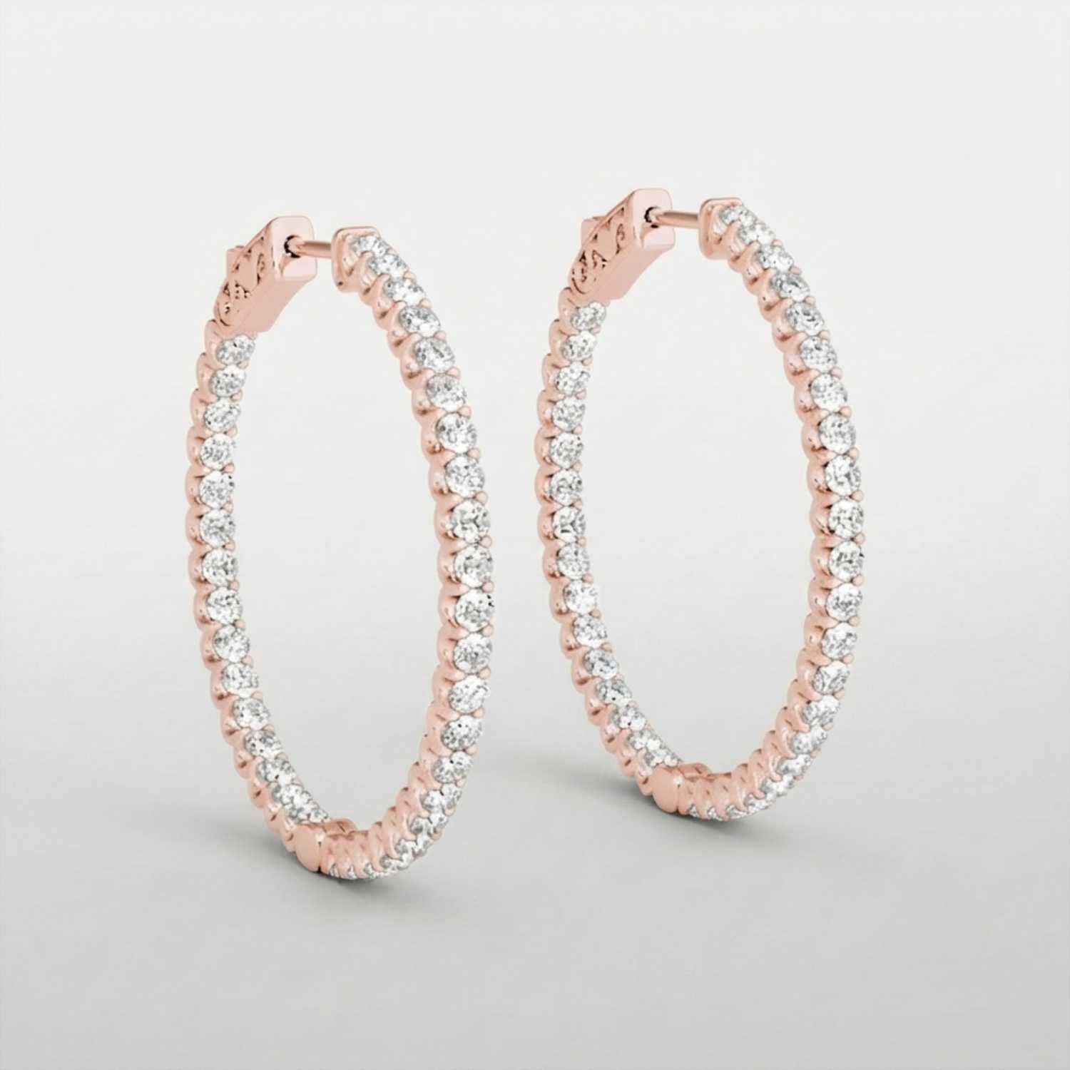Hoop Earrings 0.50ct Lab Grown Diamond Luxury Gift for Wife