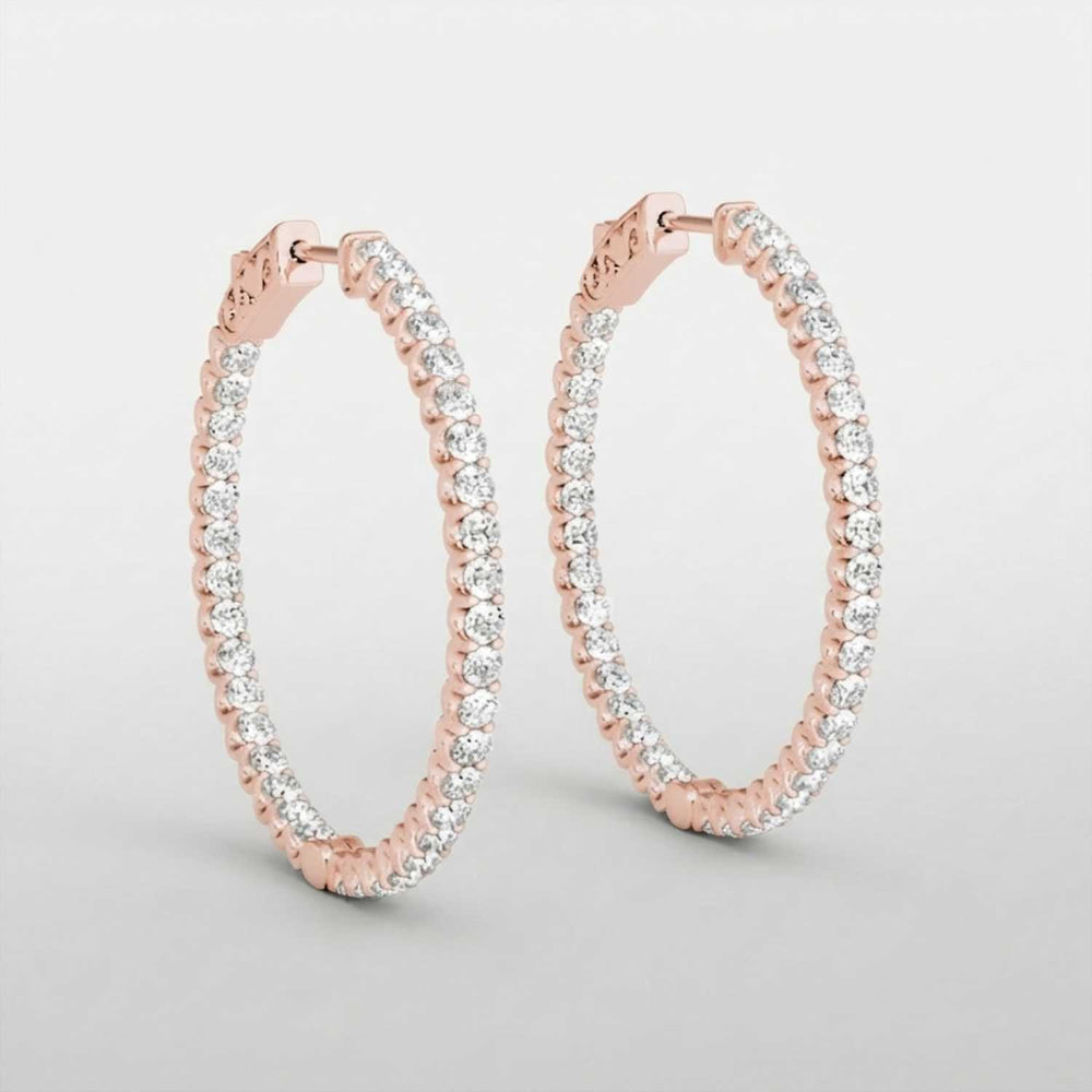 Hoop Earrings 0.50ct Lab Grown Diamond Luxury Gift for Wife