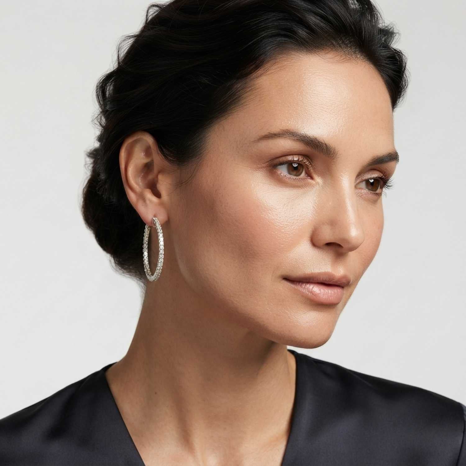 Hoop Earrings 0.50ct Lab Grown Diamond Mother's Day Gift