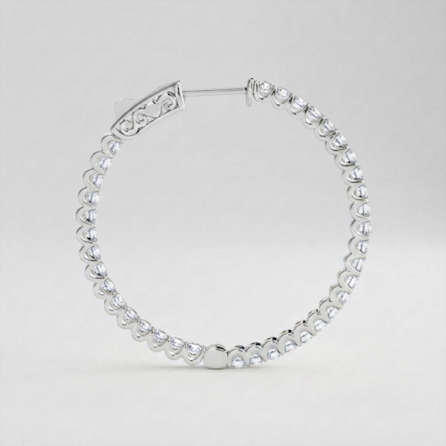 Hoop Earrings 0.50ct Lab Grown Diamond UK Hallmarked Gift