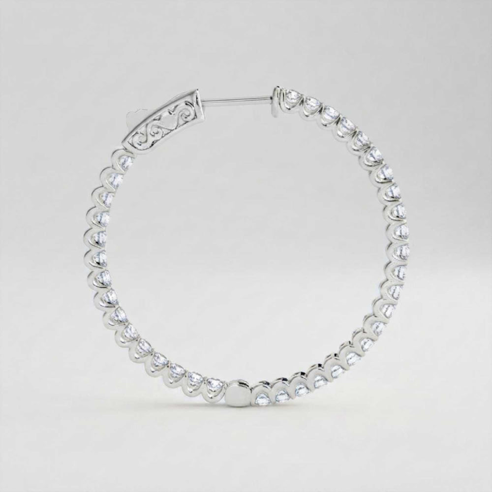 Hoop Earrings 0.50ct Lab Grown Diamond UK Hallmarked Gift