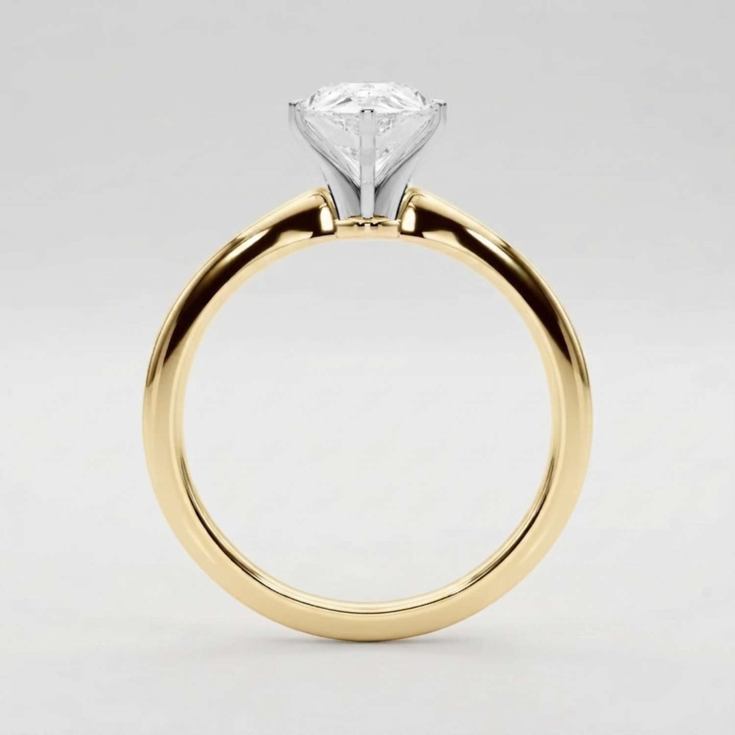 IGI Lab Grown Pear Diamond 6 Claw Solitaire Ring Forever Love