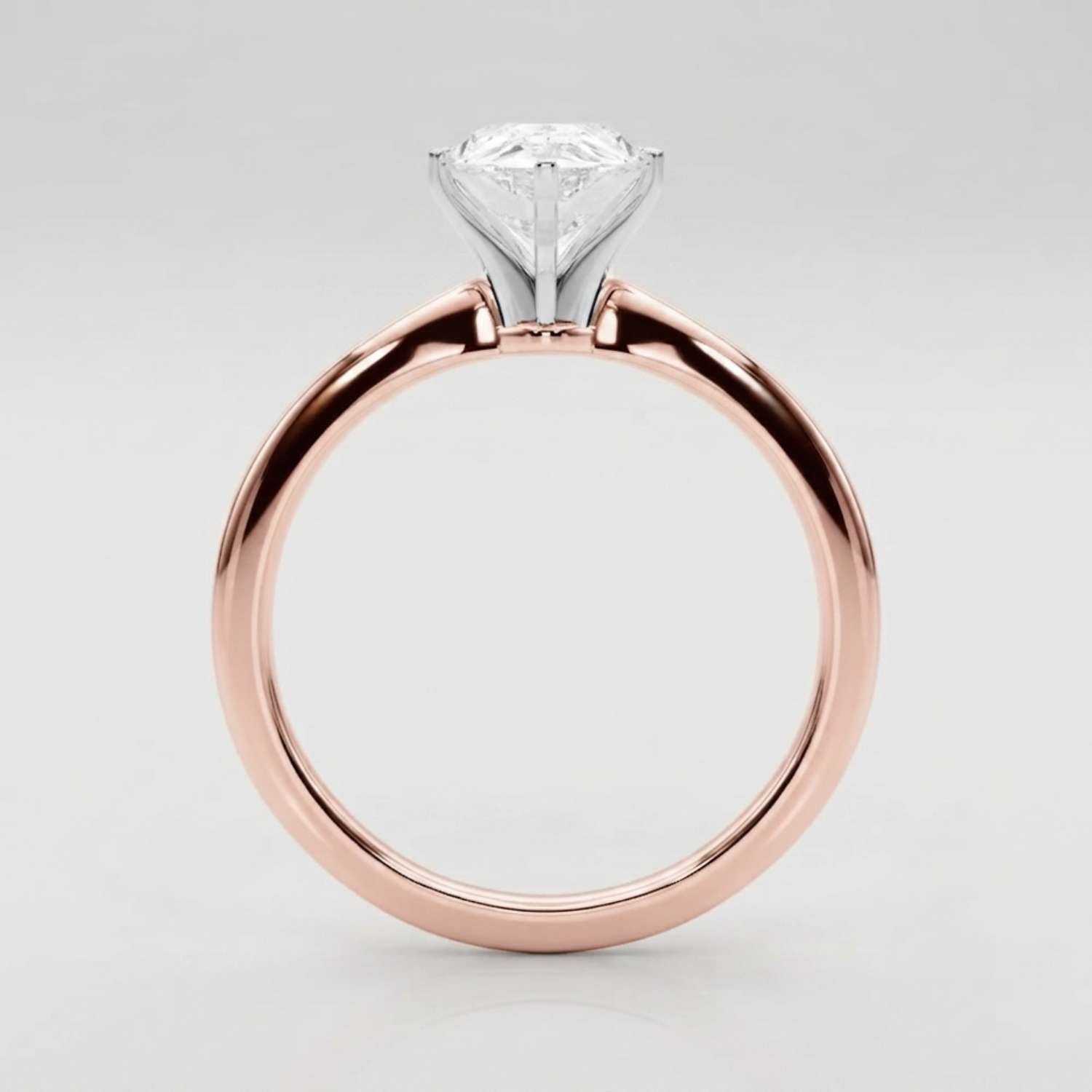 IGI Lab Grown Pear Diamond 6 Claw Solitaire Ring Wedding Anniversary