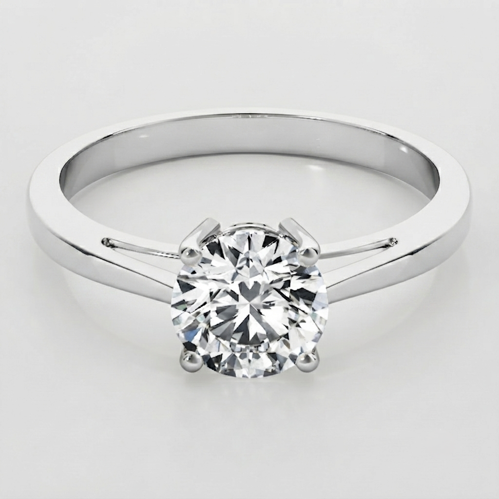 IGI Lab Grown Round Cut Diamond Solitaire Engagement Ring Birthday Gift