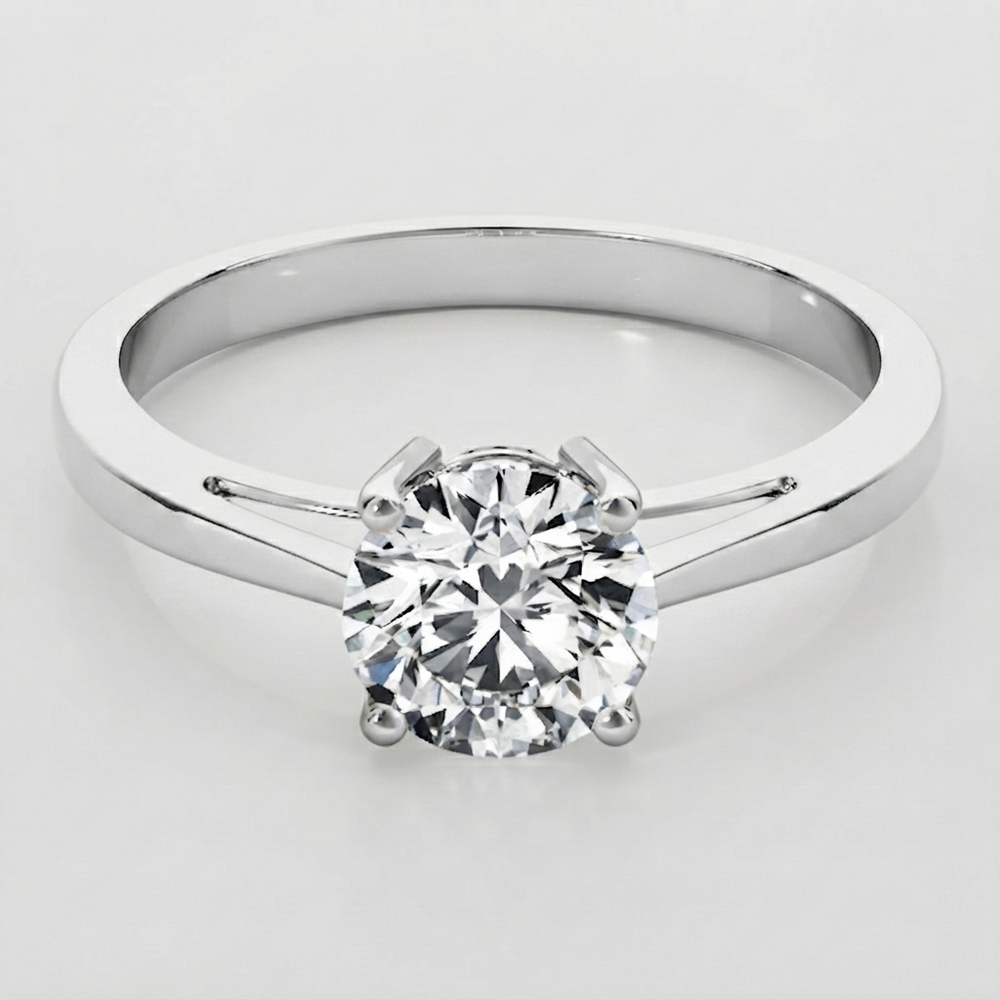 IGI Lab Grown Round Cut Diamond Solitaire Engagement Ring Birthday Gift