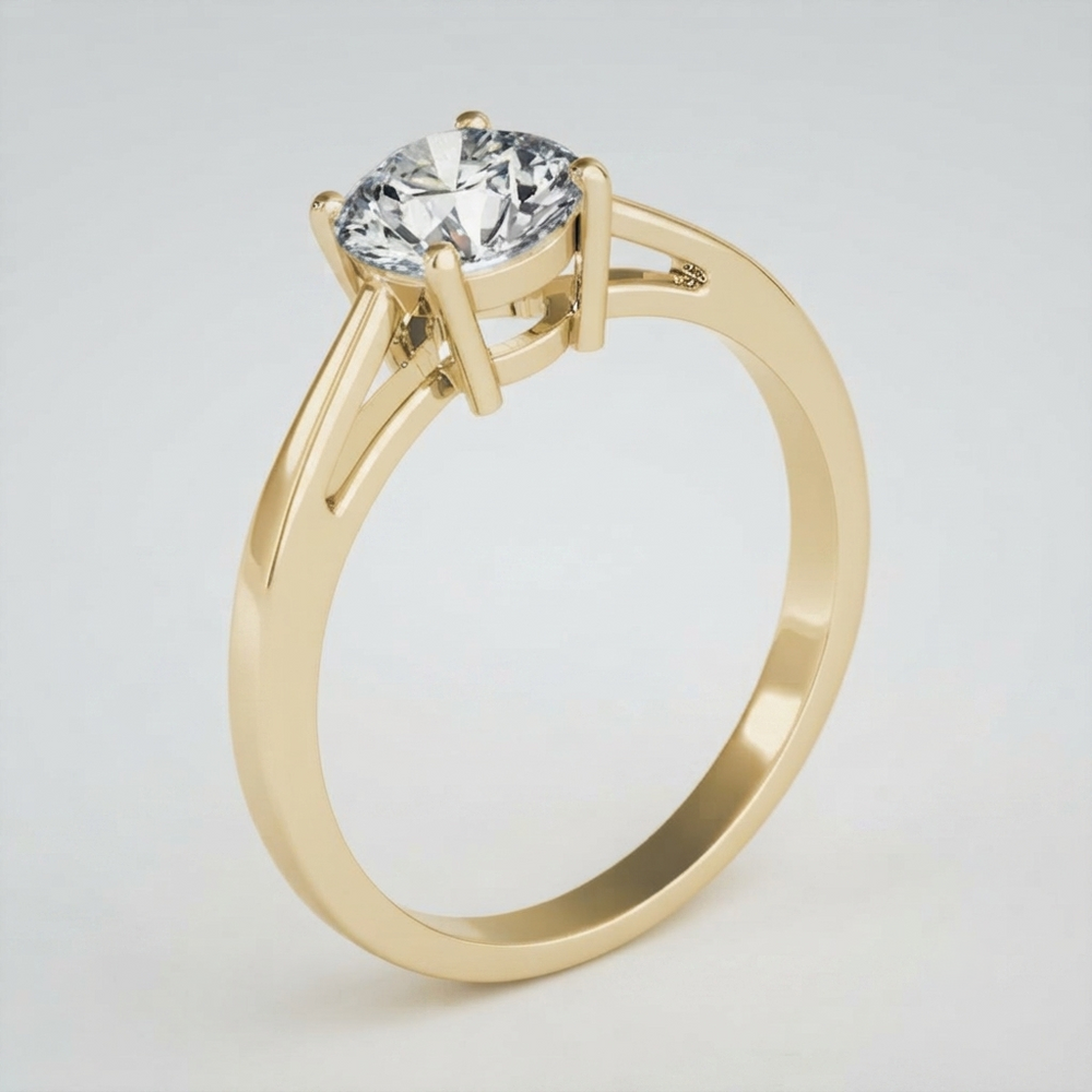 IGI Lab Grown Round Cut Diamond Solitaire Engagement Ring Bridal Gift