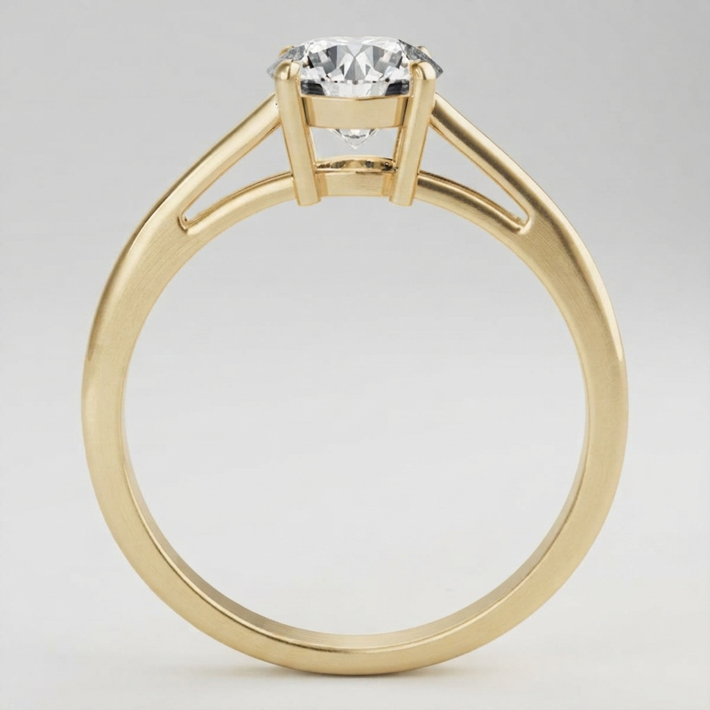 IGI Lab Grown Round Cut Diamond Solitaire Engagement Ring Gift Girlfriend
