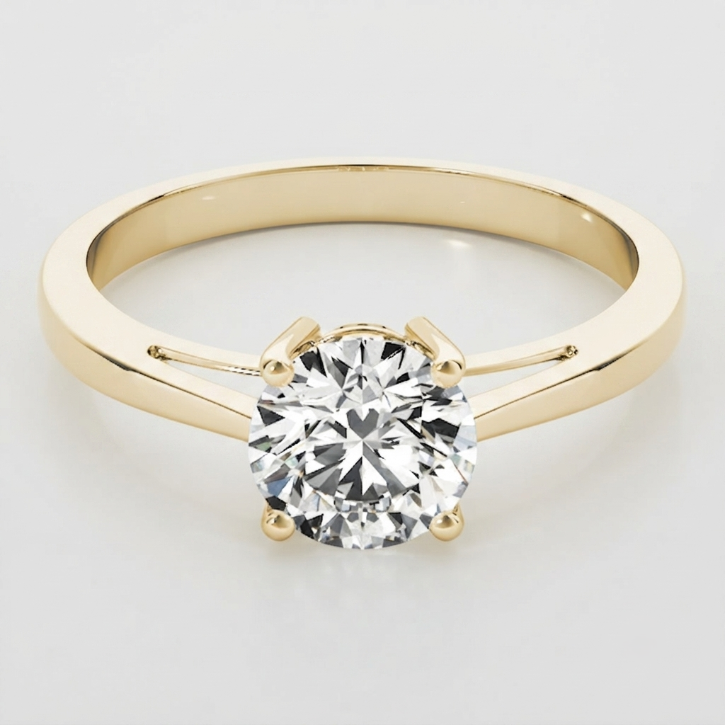 IGI Lab Grown Round Cut Diamond Solitaire Engagement Ring Luxury Gift Wife