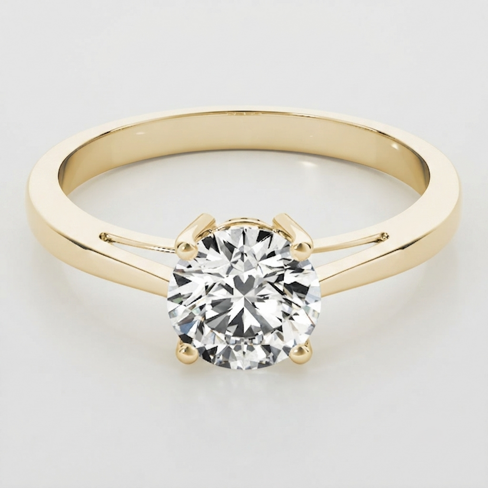 IGI Lab Grown Round Cut Diamond Solitaire Engagement Ring Luxury Gift Wife