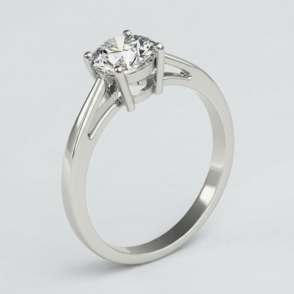 IGI Lab Grown Round Cut Diamond Solitaire Engagement Ring Valentine's Gift