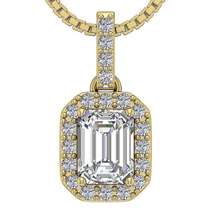 Lab Diamond  Pendant Necklace In 18K Gold