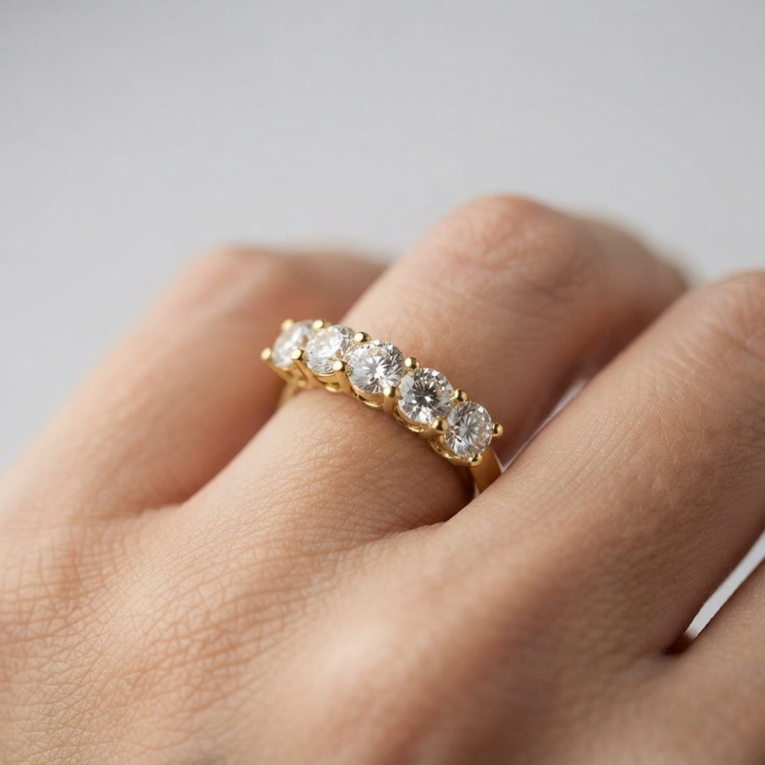 Five-Stone Diamond Eternity Ring | 1-3 Ct | Lab-Grown & Natural Diamonds