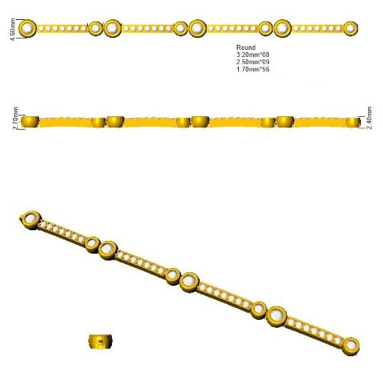 2.42ct Lab Grown Diamond Bracelet in 9K White Gold