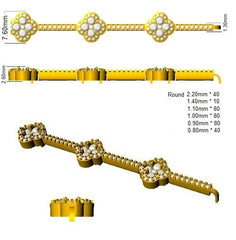 3.38ct Natural Diamond Bracelet in 18K White Gold