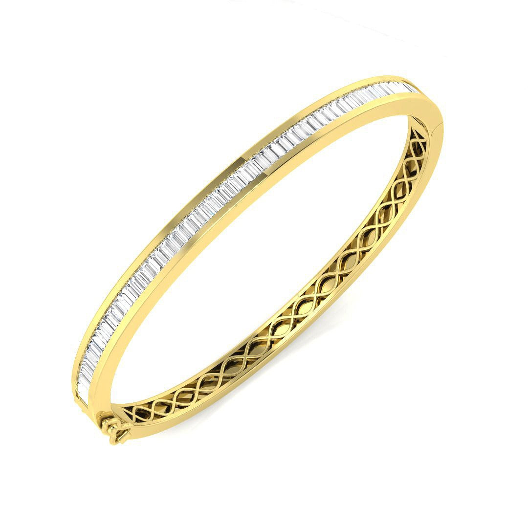 Hinged Diamond Bangle, Box Clasp Bangle, Modern Diamond Bangle, Luxury Diamond Bangle