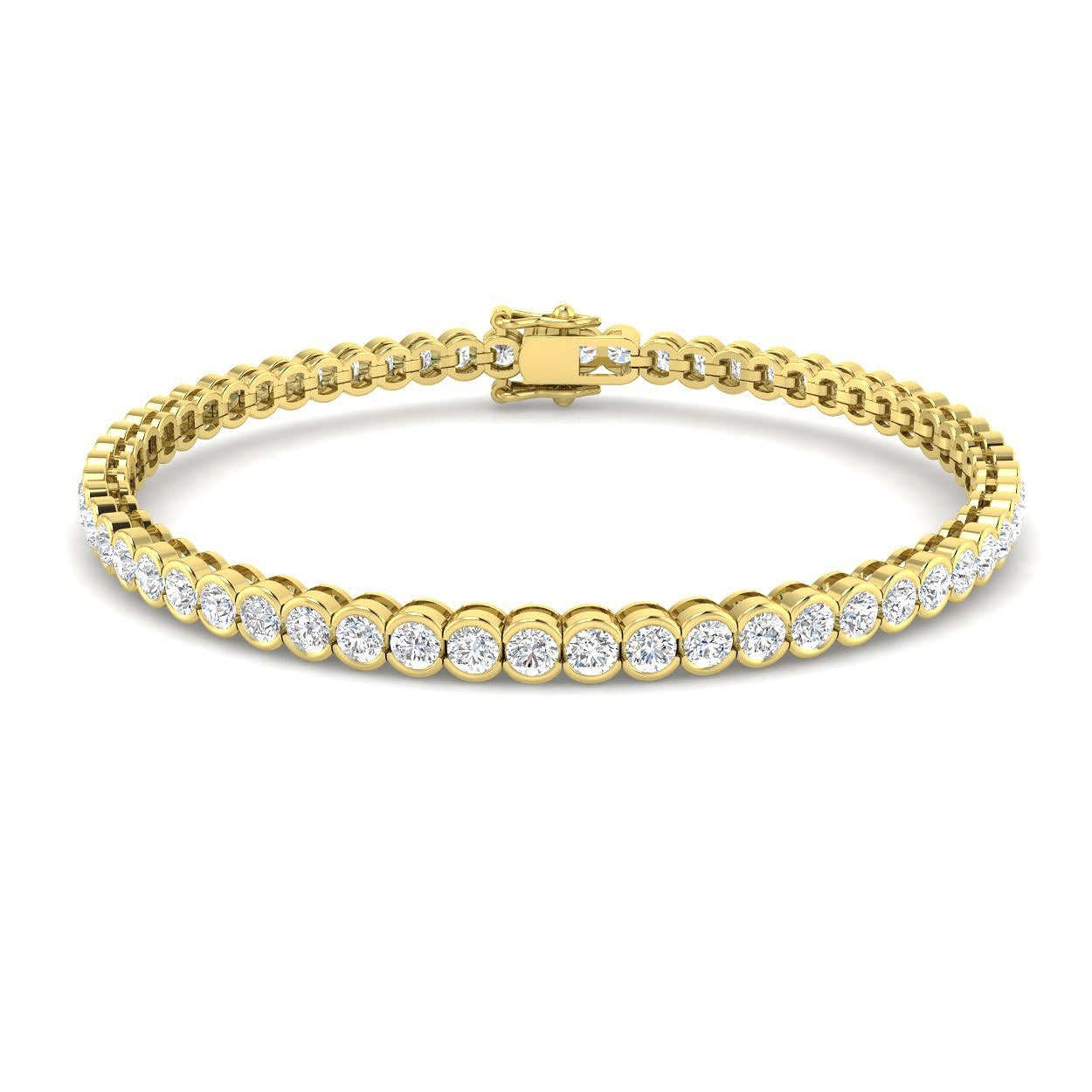 Round Diamond Bracelet, Lab Diamond Tennis Bracelet, White Gold Diamond Bracelet, Minimalist Diamond Bracelet