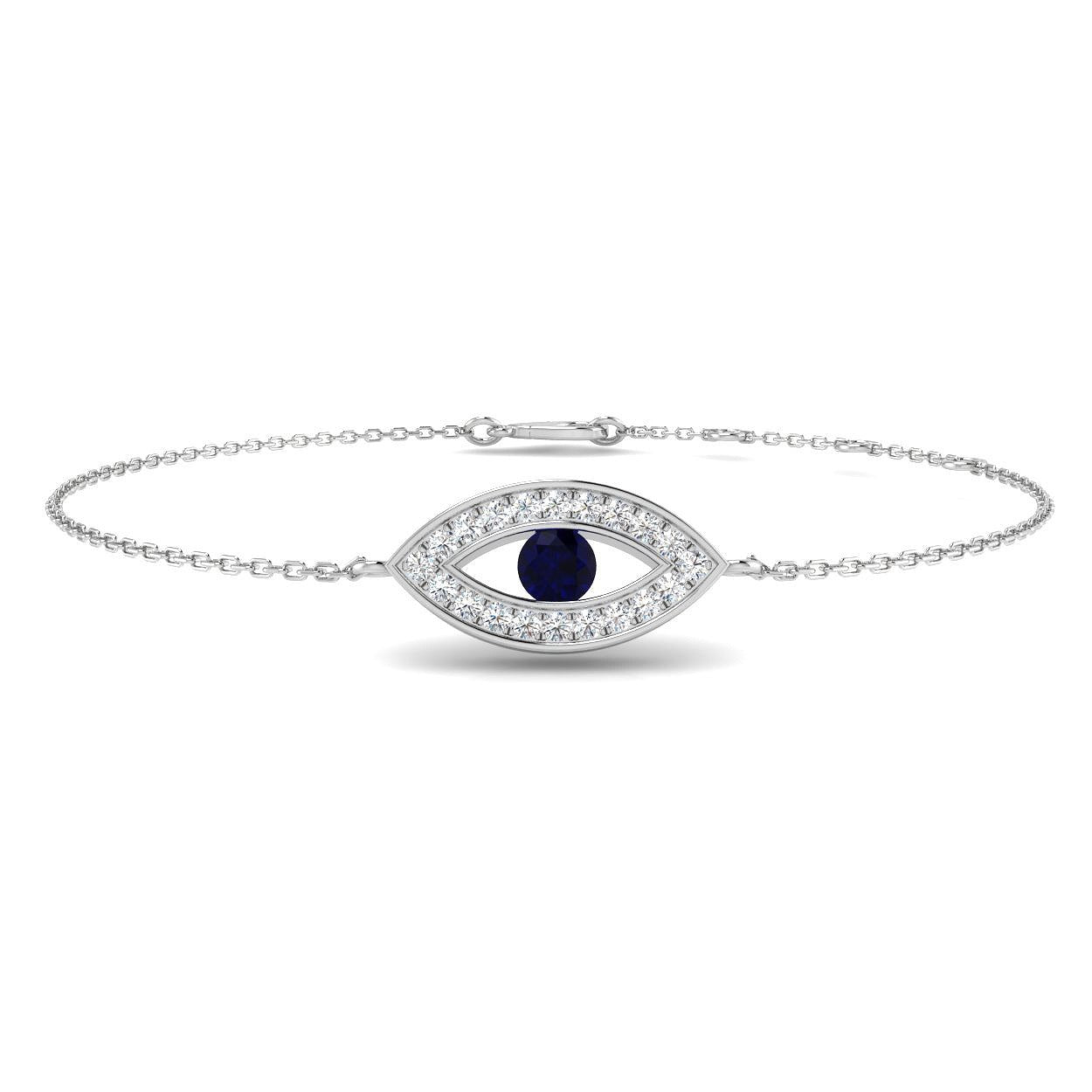 Bracelet de tennis de luxe en or et platine, serti de diamants ronds.